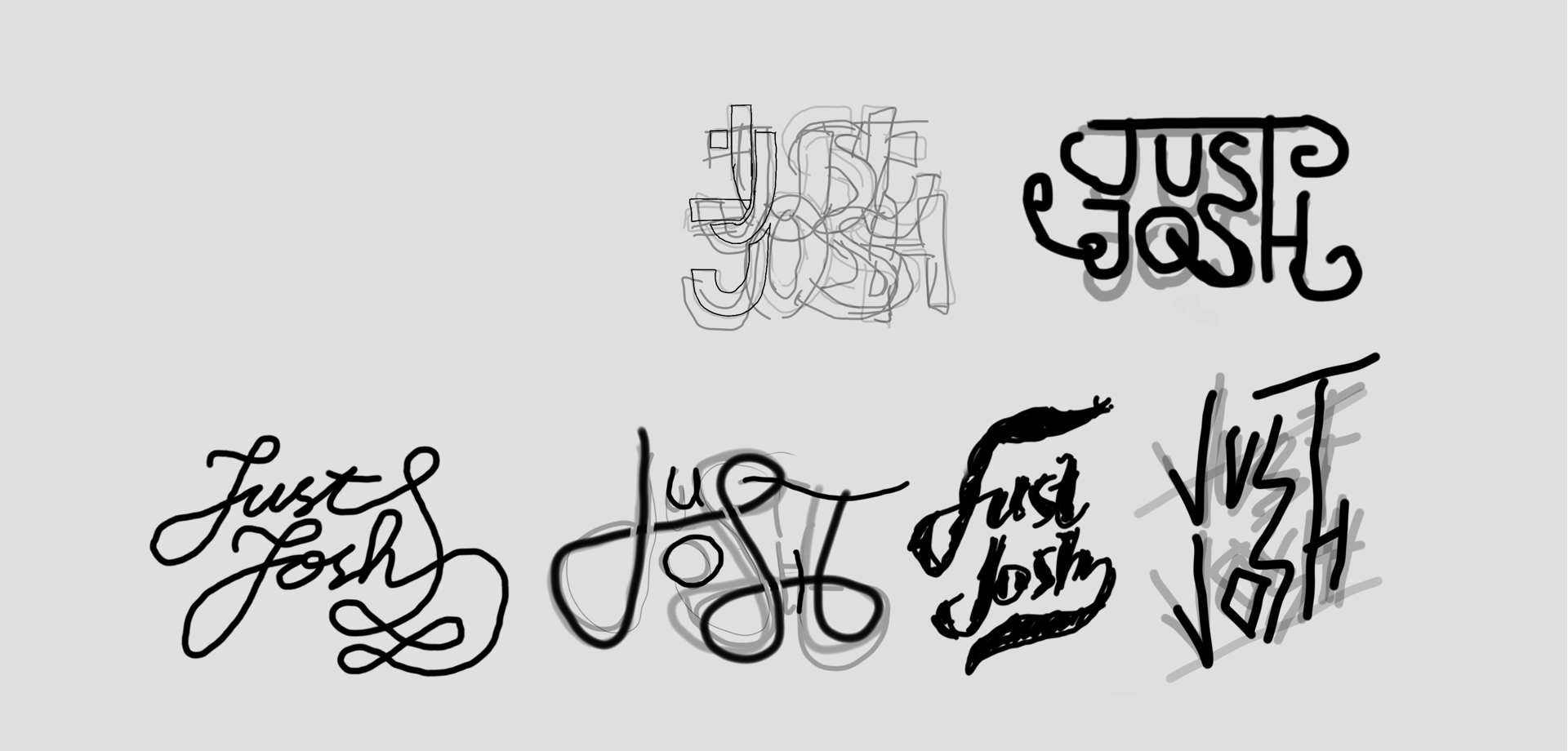 Josh Darmawan creates Kid Zoo logo thumbnails to gather ideas